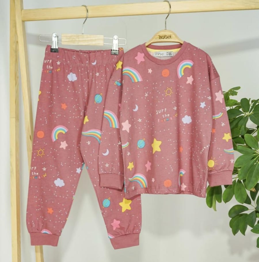 Rainbow pajama set