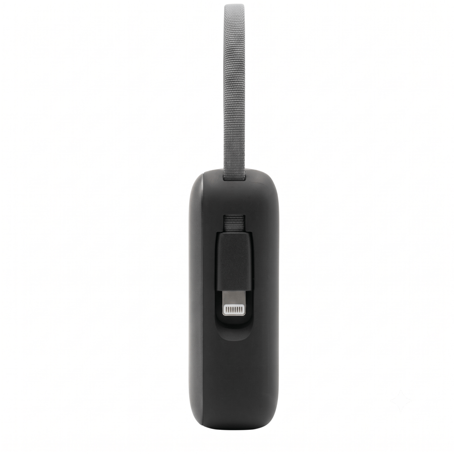 باور بانك JEEBEL 10000mAh – شحن سريع 22.5 واط مع كابلين مدمجين USB-C و Lightning