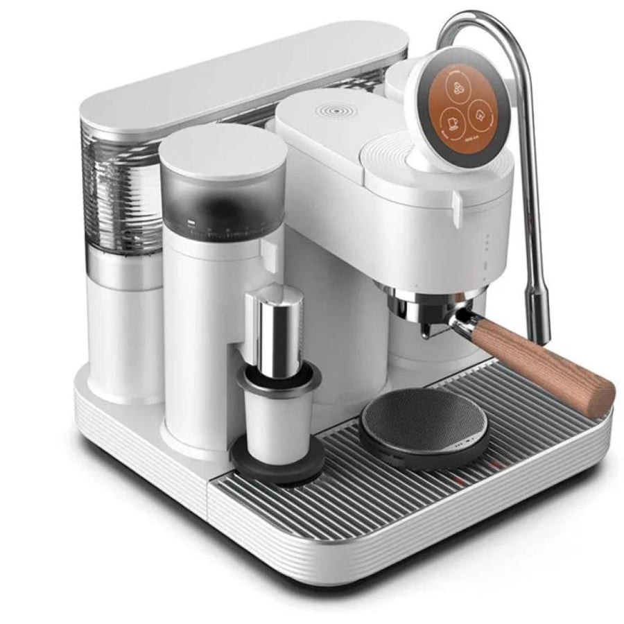 Espresso Machine with combined Grinder White - Meraki
