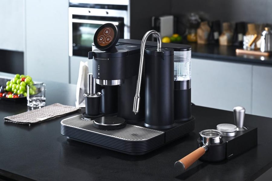 Espresso Machine with combined Grinder Black - Meraki