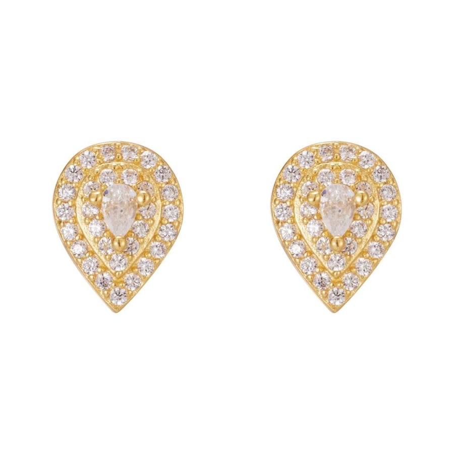 طقم فضة 925 مطلي ذهب عيار 18 - 925 Silver Set Coated with 18K Gold