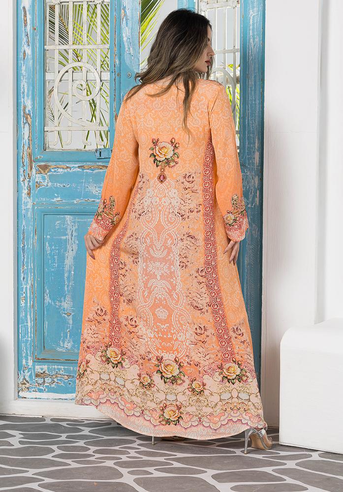 Silk crepe jalabiya