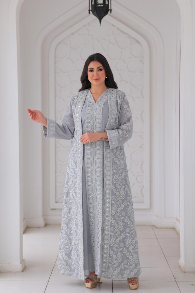 Kuwaiti thobe evening gray
