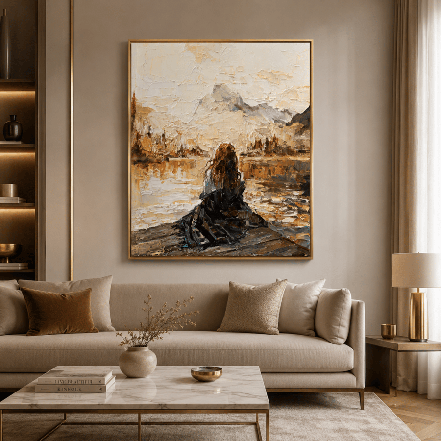 لوحات فن تجريدي بنات تصميم مودرن