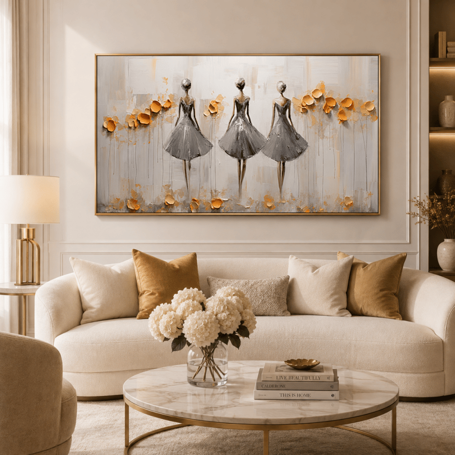 لوحات فن تجريدي بنات تصميم مودرن