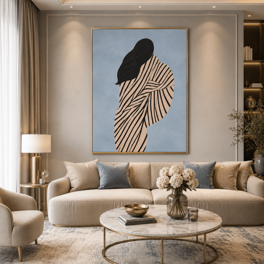 لوحات فن تجريدي بنات تصميم مودرن