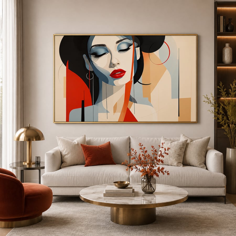 لوحات فن تجريدي بنات تصميم مودرن