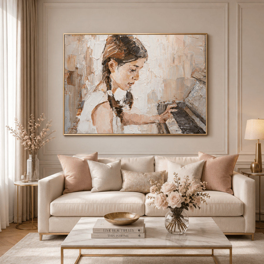 لوحات فن تجريدي بنات تصميم مودرن