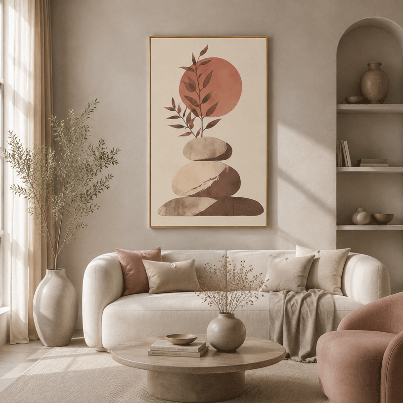 لوحات الفن البوهيمي طباعه علي قماش كانفس