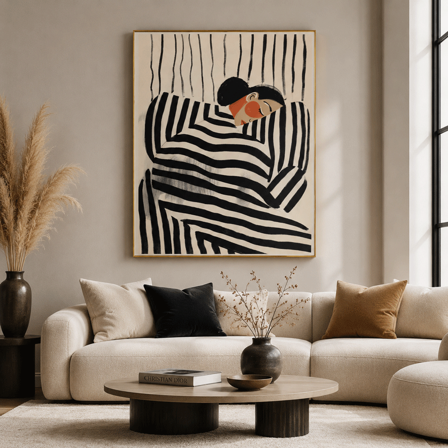 لوحات فن تجريدي بنات تصميم مودرن