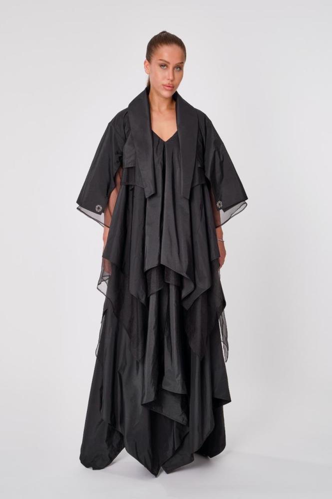 Two-piece set black layers with jacket
