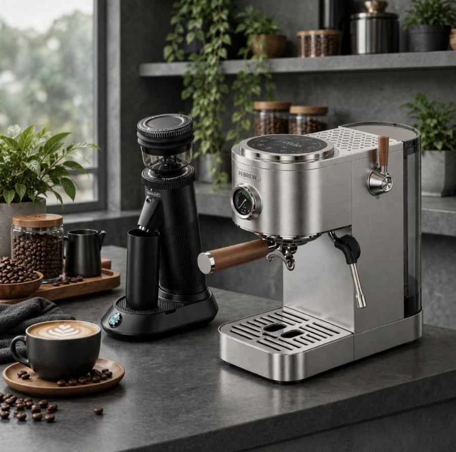 بكج آلة الاسبريسو H13 وطاحونة G5 من هيبرو