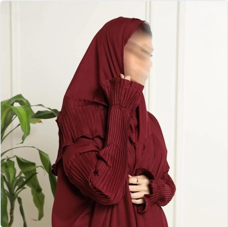 شرشف صلاة عنابي