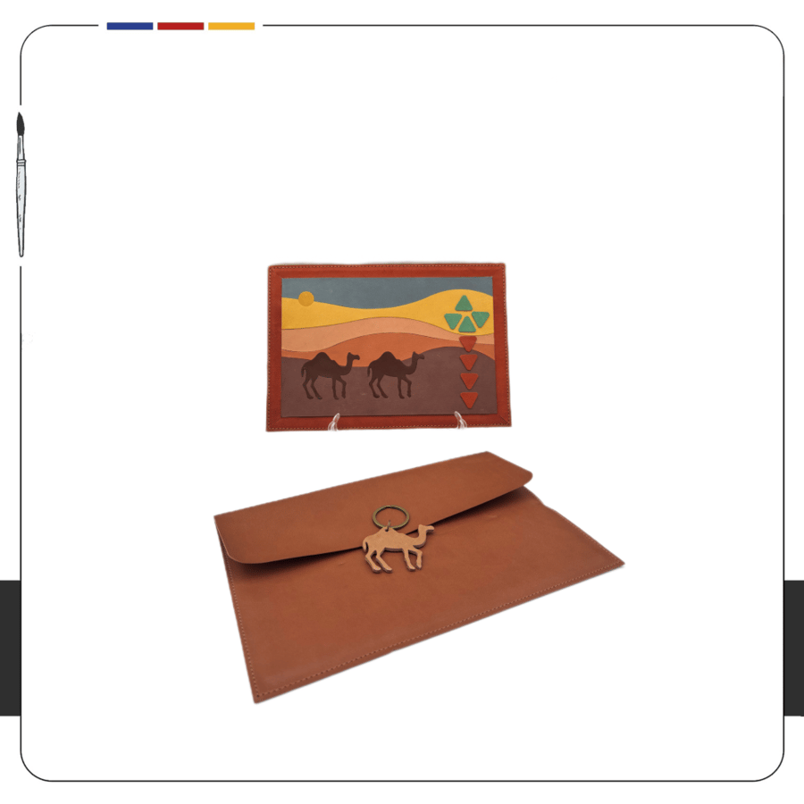 Board and leather bag