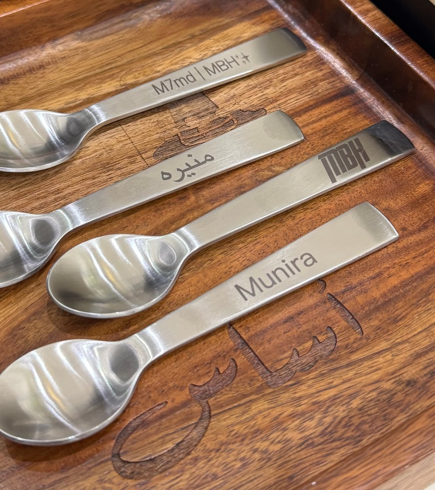 ملعقة اسبريسو أكمي مع كتابة ليزر  - Espresso spoon acme