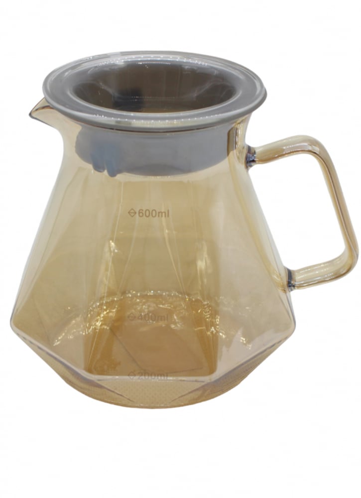 سيرفر زجاجي 600ml سباعي عسلي - أساس