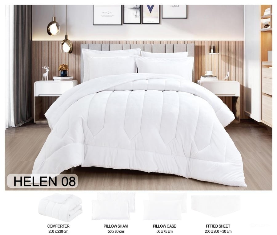 Plain soft velvet bedspread from both sides, one and a half, four pieces