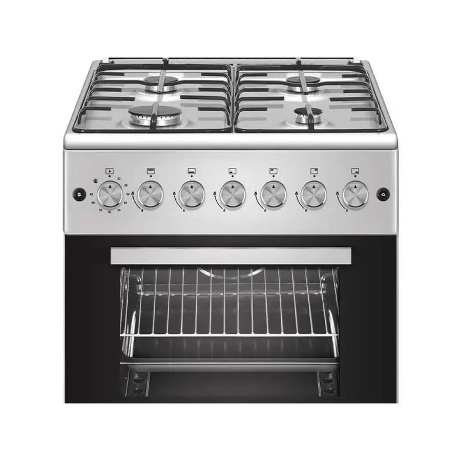 General Supreme Gas Oven 60*60 cm 4 Burners Full Safety Self-Ignition Grill Triple Glass Door Stainless Steel Turkish - GSF6TS40G2-HI