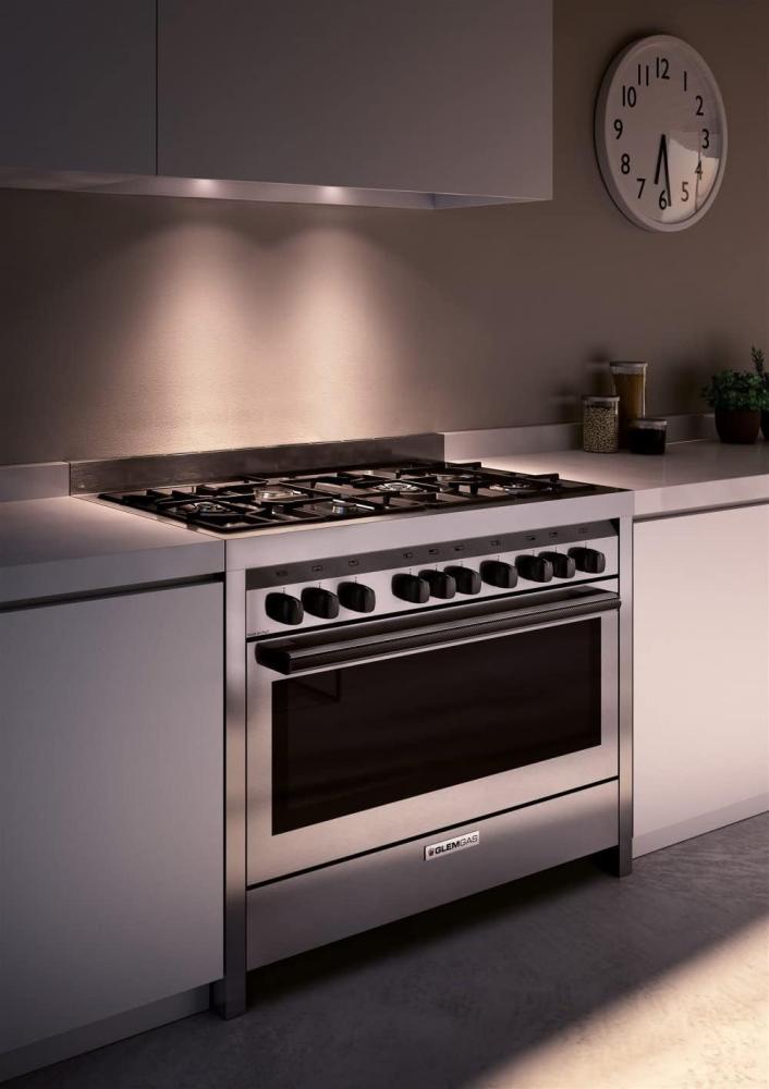 Glem Gas Oven 60*120, Full Safety, 2 Fans - Steel - MGW626RR