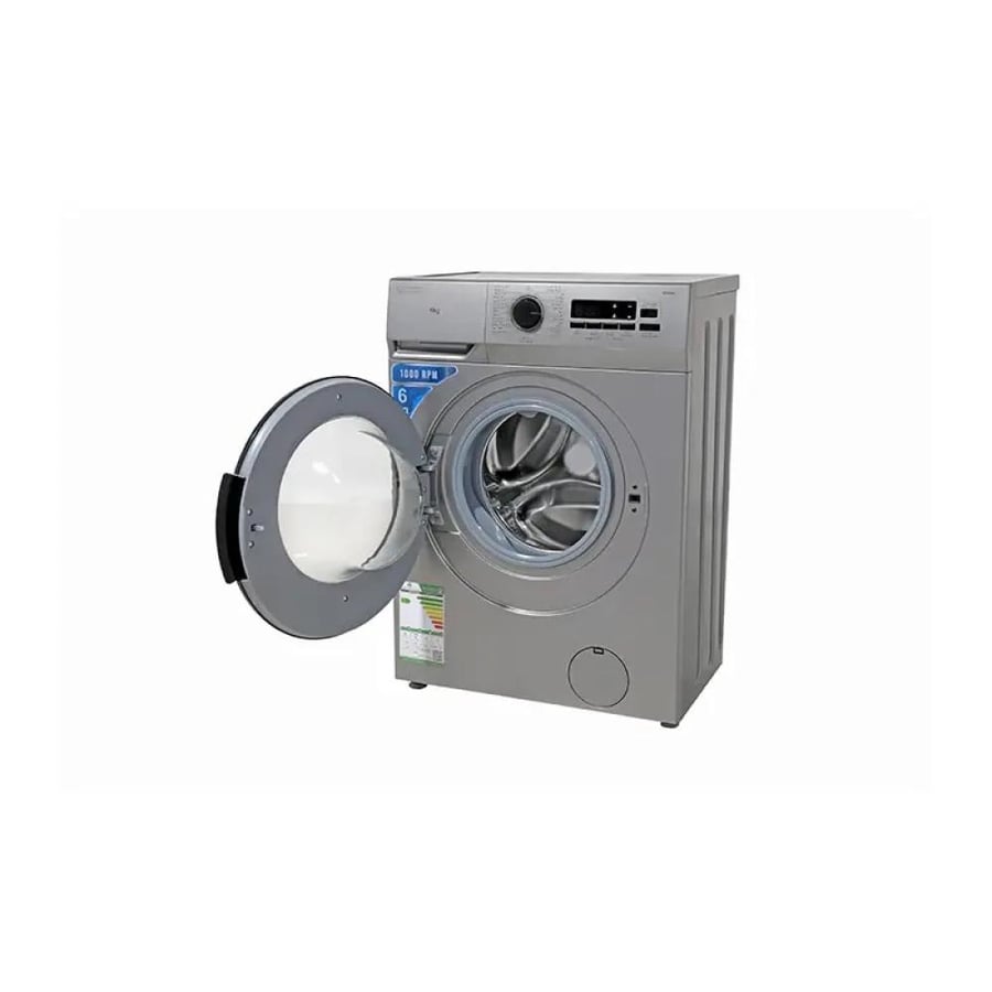 General Supreme automatic washing machine, front load, 6 kg, 15 programs, 1000 cycles, steel - GSFN60