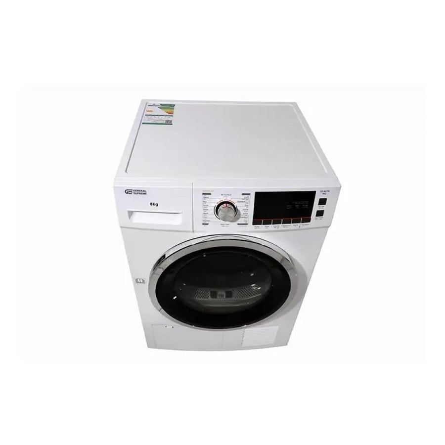 نشافة جنرال سوبريم 8 كيلو تنشيف حرارى ابيض - GS807W
