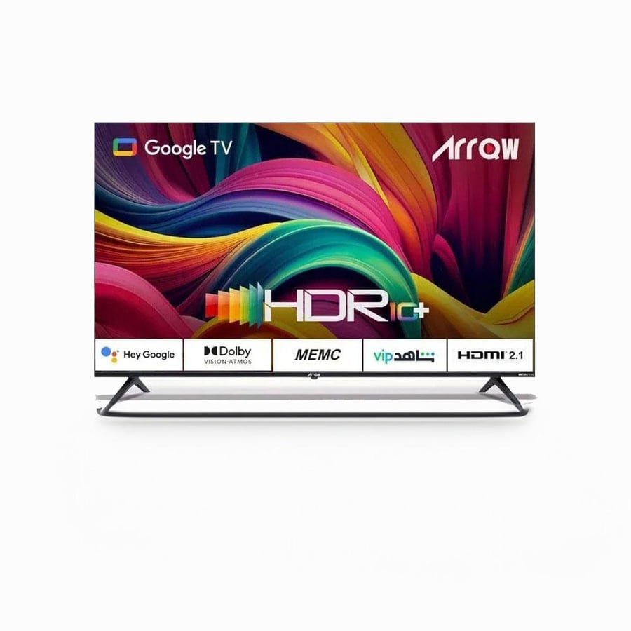 تلفزيون LED مقاس 75 بوصة بدقة 4K UHD HDR ويدعم جوجل تي في، RO-75LEG، متعدد الألوان