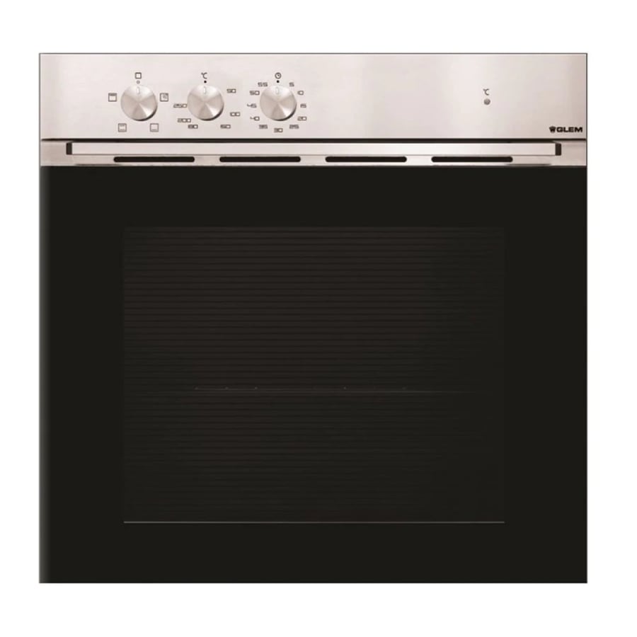 Glem Gas Built-in Electric Oven 60 cm, 4 Functions, Thermal Insulation, Stainless Steel - FE43X