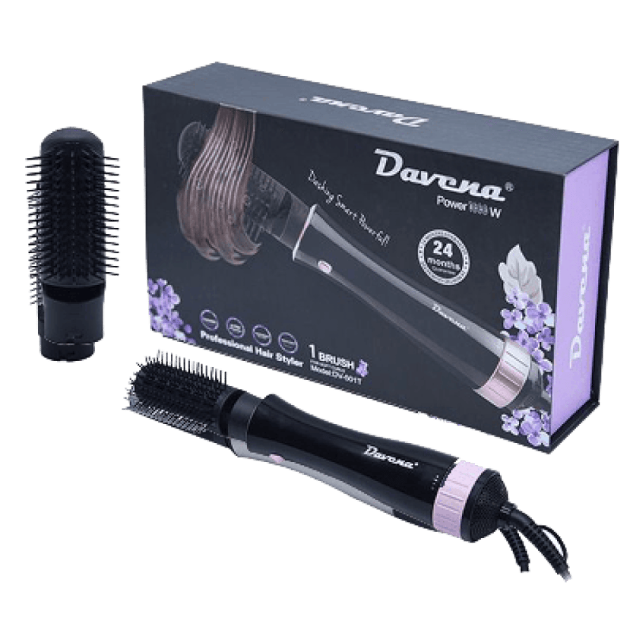 Davina hair dryer with one brush - purple