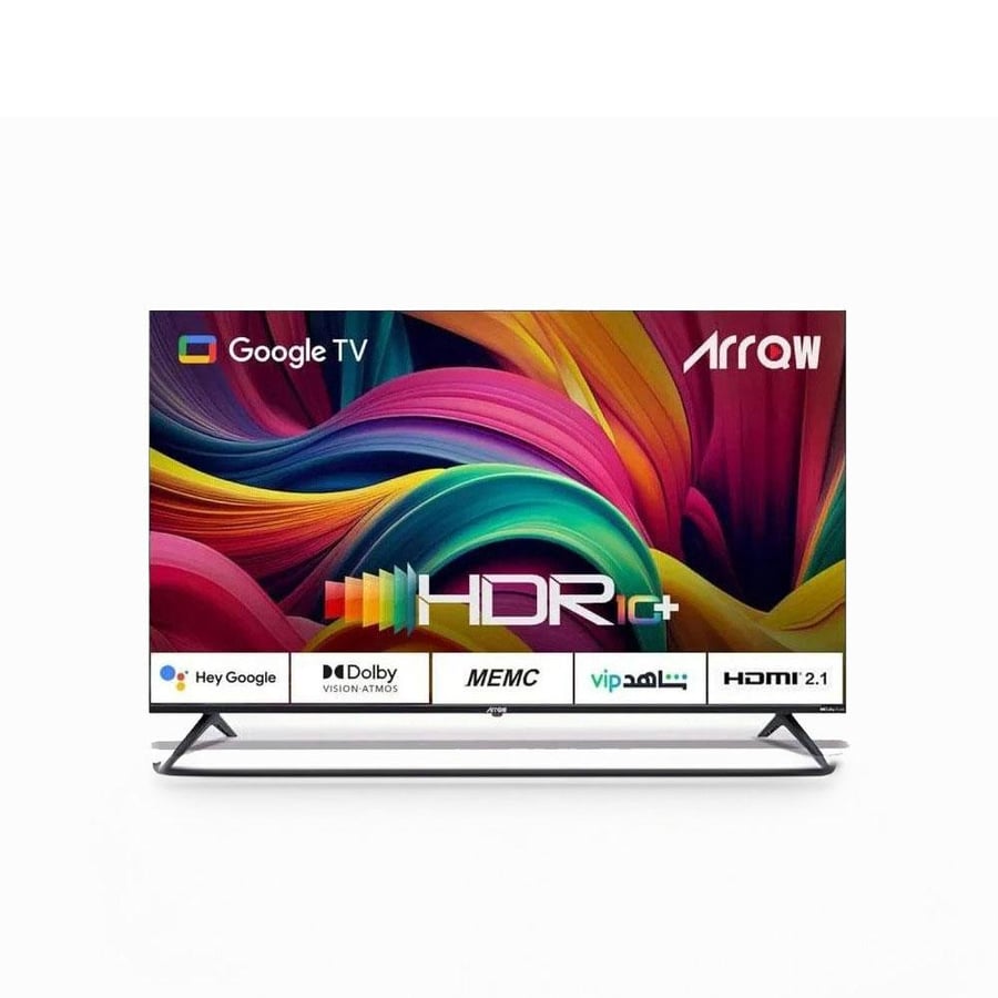تلفزيون LED مقاس 75 بوصة بدقة 4K UHD HDR ويدعم جوجل تي في، RO-75LEG، متعدد الألوان