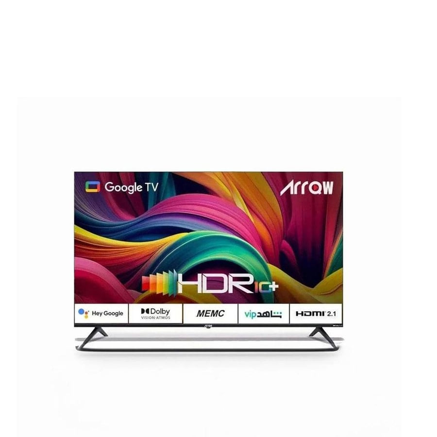 تلفزيون LED مقاس 75 بوصة بدقة 4K UHD HDR ويدعم جوجل تي في، RO-75LEG، متعدد الألوان