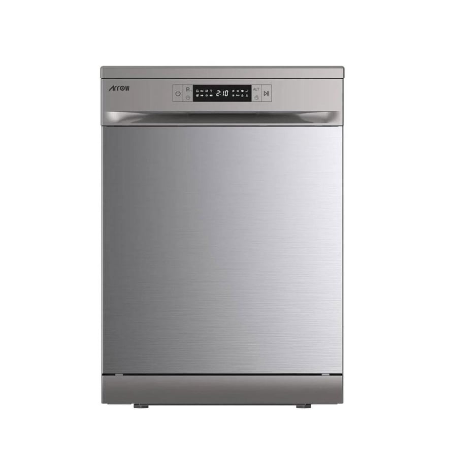 Dishwasher 15 Place Settings, 8 Programs, LED Display, Quiet 49 dB, Auto Open Door, Child Lock, Stainless Steel Interior | Model: RO-15DWGS