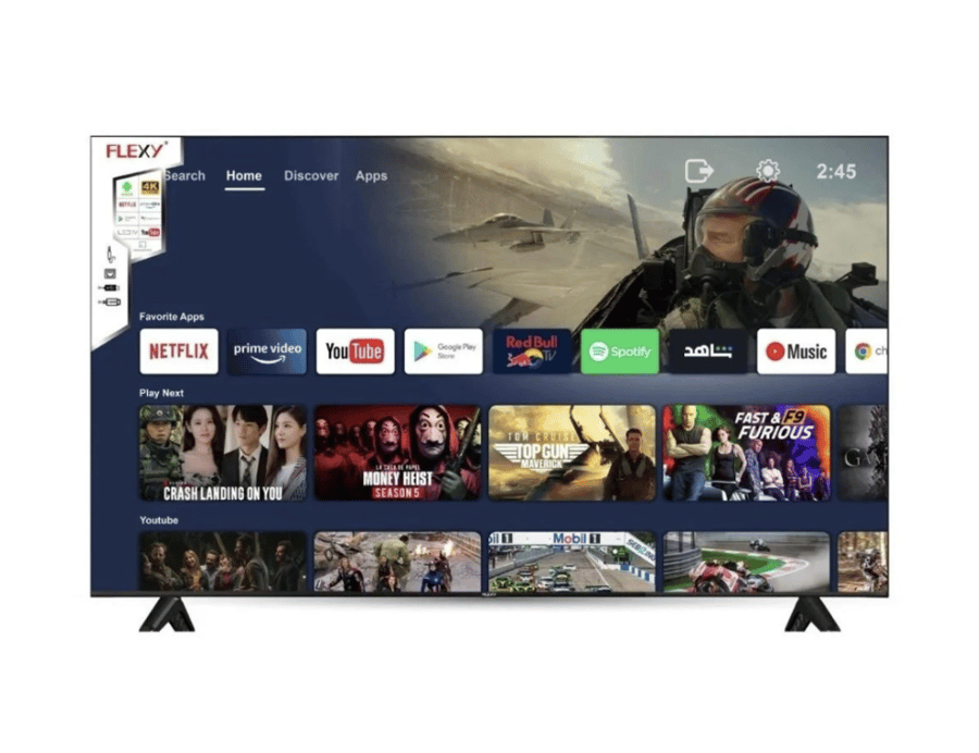Smart TV screen from Flexi – 85 inches FX85UWEBSY – WebOS Hub system – high resolution