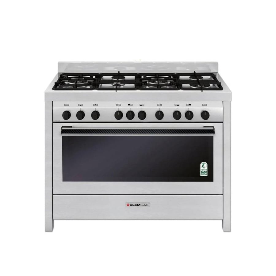 Glem Gas Oven 60*120, Full Safety, 2 Fans - Steel - MGW626RR
