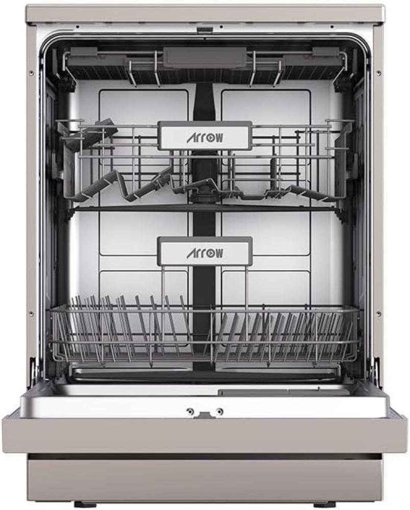 Dishwasher 15 Place Settings, 8 Programs, LED Display, Quiet 49 dB, Auto Open Door, Child Lock, Stainless Steel Interior | Model: RO-15DWGS