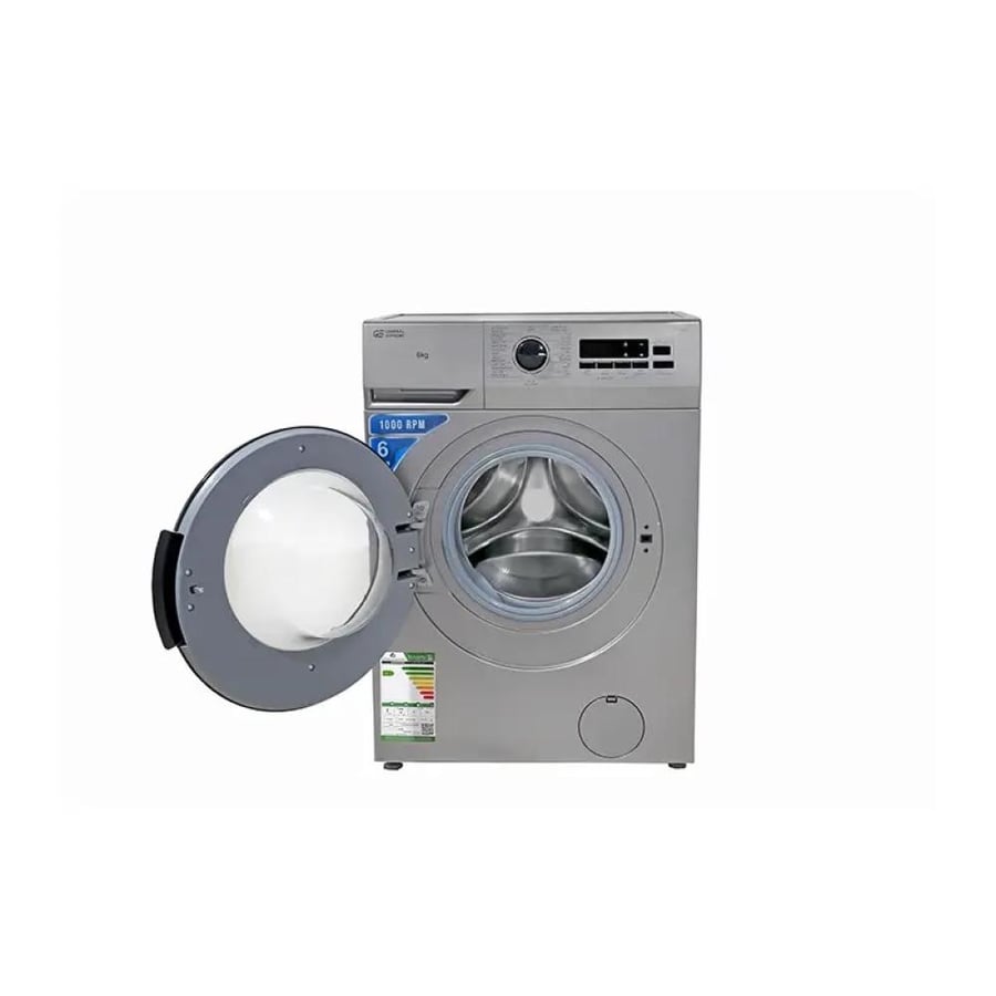 General Supreme automatic washing machine, front load, 6 kg, 15 programs, 1000 cycles, steel - GSFN60