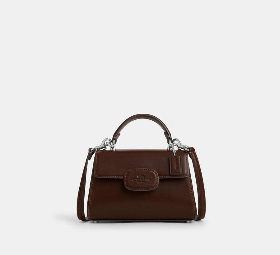 شنطة كوتش Eliza top handle بني/عودي