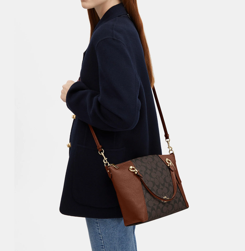شنطة كوتش كروي بدي بني Kacey Satchel