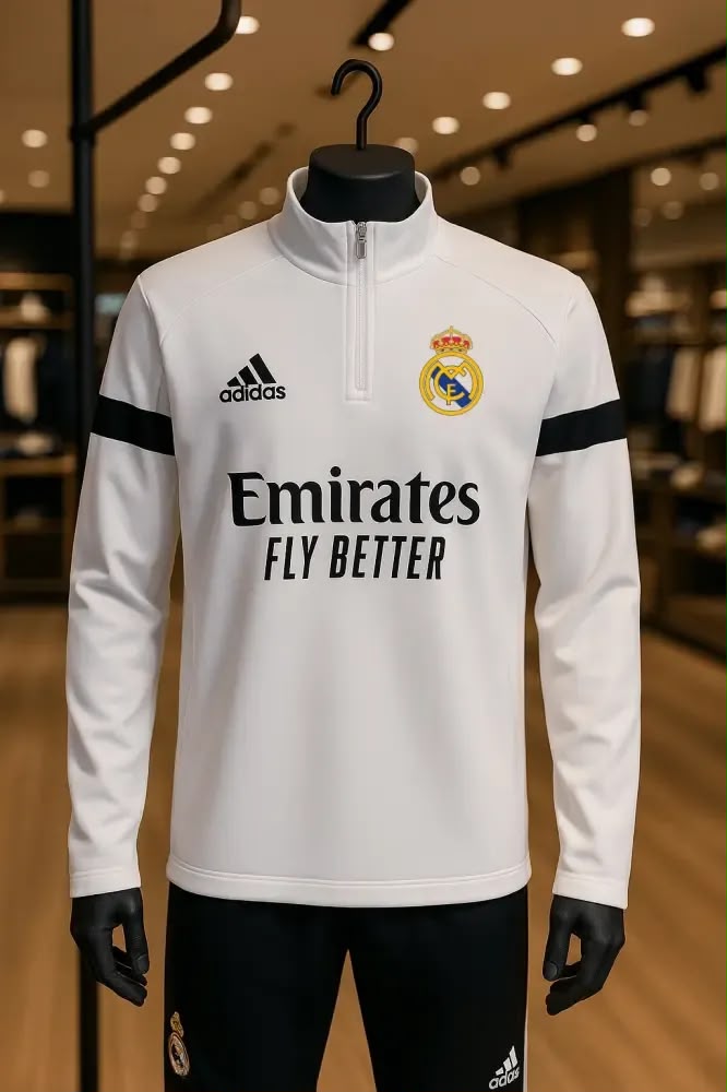 سويتر ريال مدريد الأبيض | هيبة الملكي