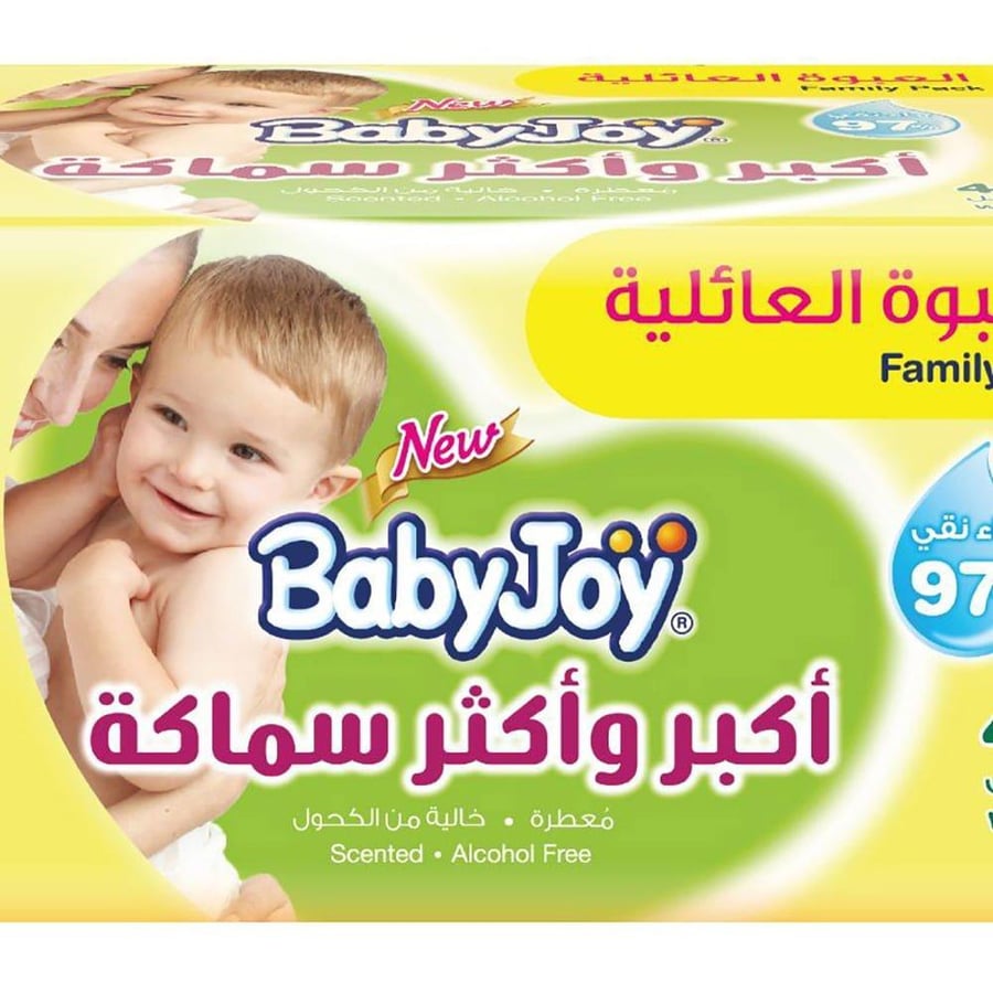 مناديل أطفال بيبي جوي العبوة العائلية سميكة 40 حبة × 2