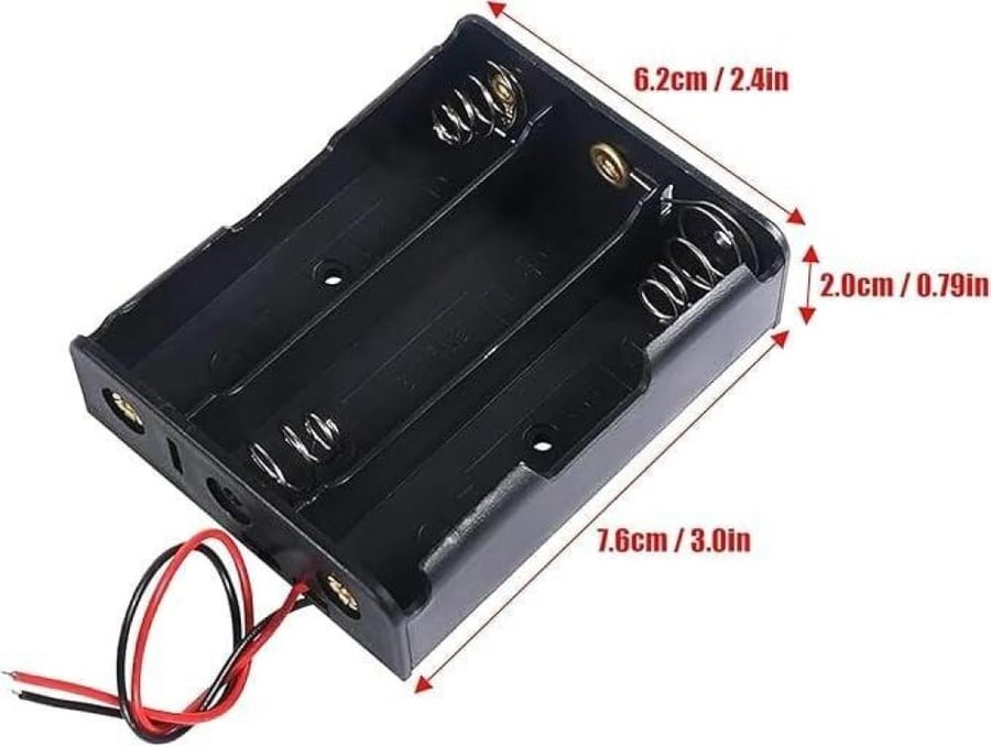 Lithium battery holder 18650 3X