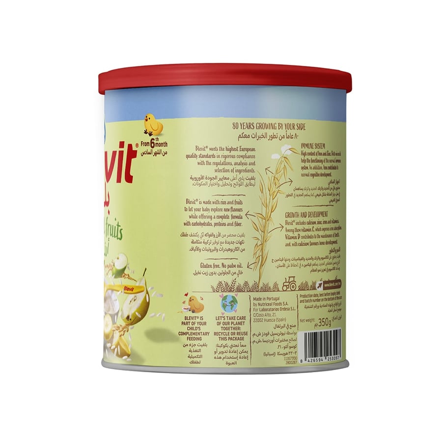 Blevit  | بلفيت أرز وفواكه بالحليب 350 جم