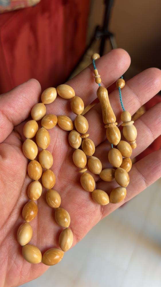 مسباح كوك ابيض صناعه تركيه ٣٣ خرزه