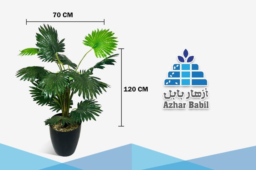 نخلة ليفستونيا الاصطناعية في مركن أسود أنيق