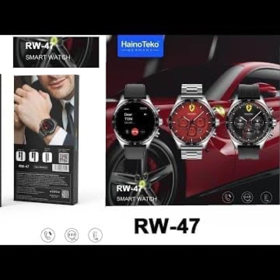 ساعة ذكية RW47-Haino بتصميم أنيق ووظائف متقدمة تشمل تتبع اللياقة والإش