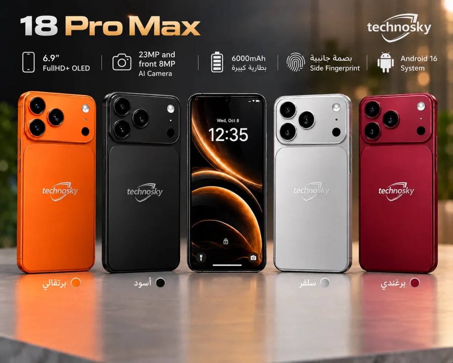 ايفون 18 برو ماكس Techno sky