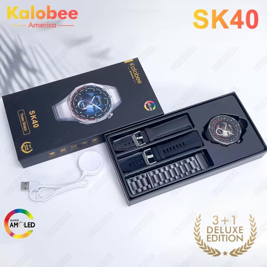 ساعة ذكية Kalobee Amrica SK40 - تصميم أنيق ومزايا متقدمة للرجال