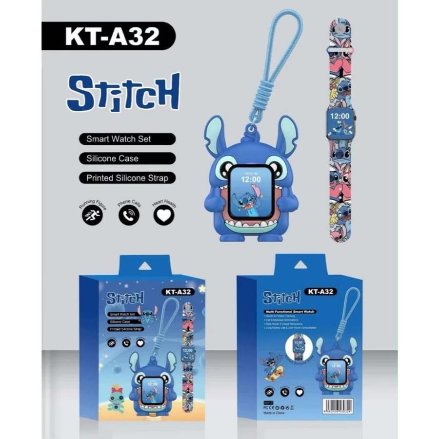 ساعة أطفال ذكية KT-A32 مع جراب وحزام سيليكون