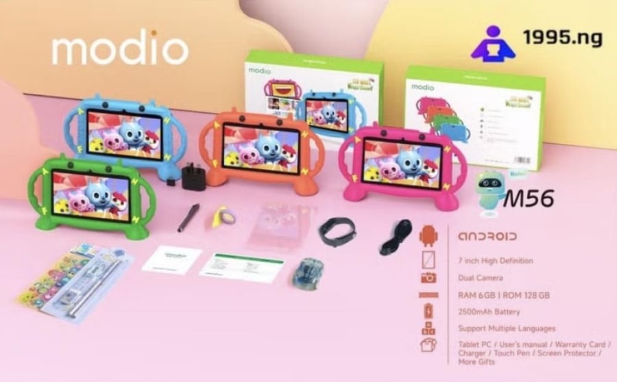 تابلت M56 modio 5G للأطفال ( رقابة أبوية واسعة )