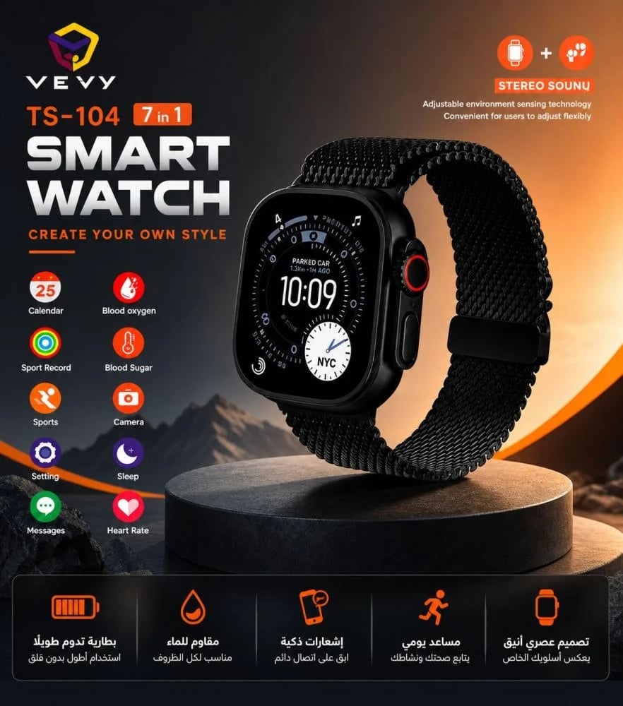 ساعة سمارت من  TS-101 vevy