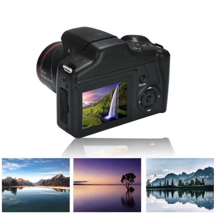 كاميرا رقمية ذكية للتصوير الفوتوغرافي والفيديو، كامكورد مزودة بزوم 16X بدقة 4K، بدون مرآة وقابلة لإعادة الشحن، بعدسة تليفوتو